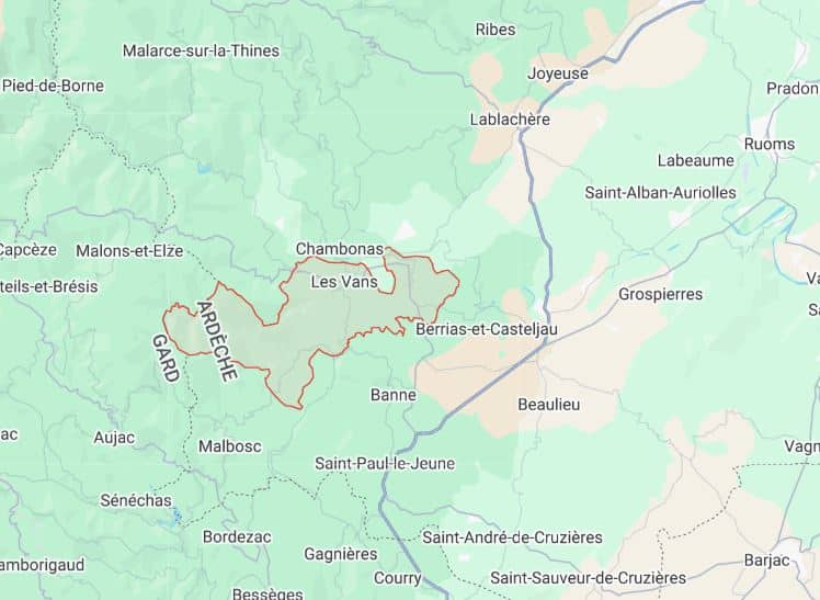 Itinéraire Maps vers les Vans